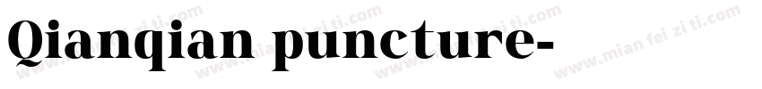 Qianqian puncture字体转换